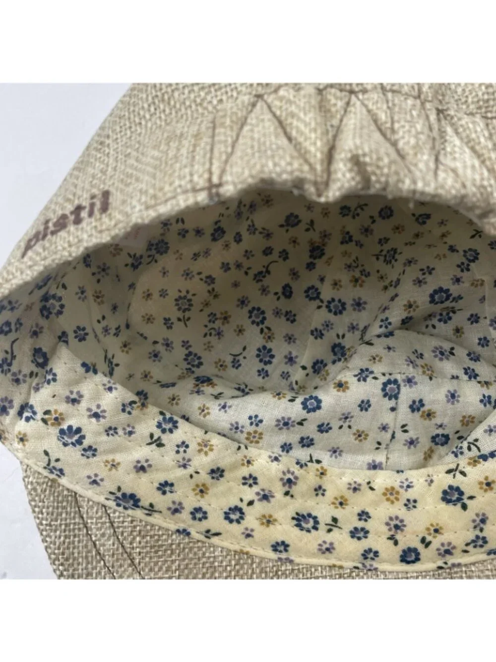 Pistil Cadet Hat Cap Women’s OS Natural Oatmeal Beige Military Newsboy Polyester